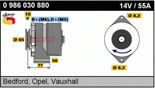 3493304 Opel gerador