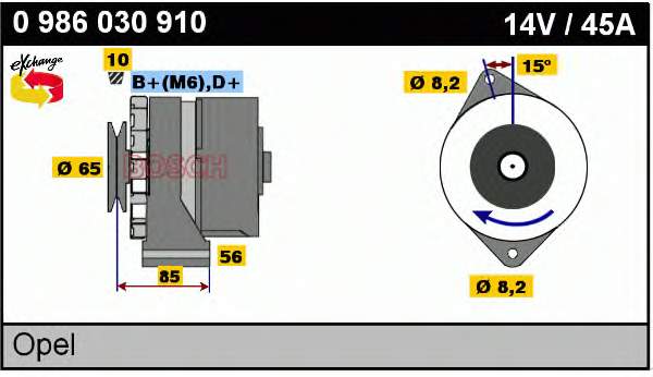 0986030910 Bosch gerador