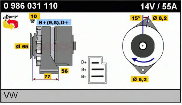 0986031110 Bosch gerador