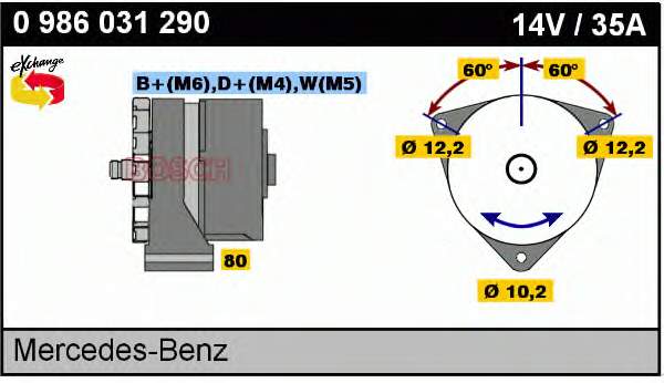 0986031290 Bosch gerador