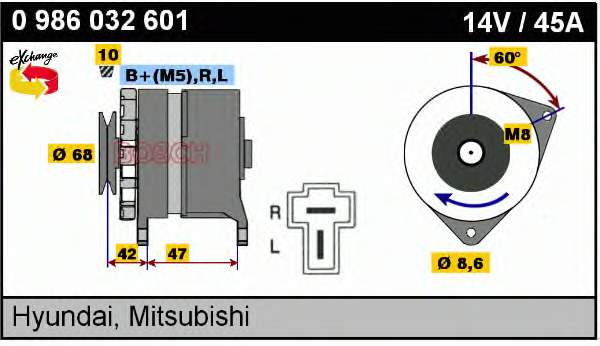 RD034130C Mitsubishi gerador