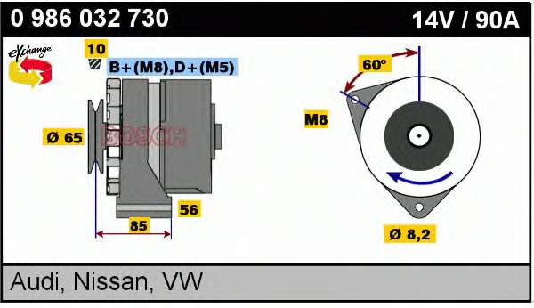 0986032730 Bosch gerador