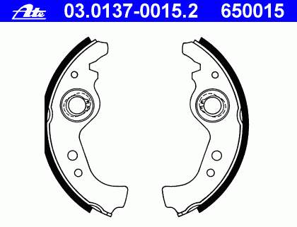 03.0137-0015.2 ATE sapatas do freio traseiras de tambor