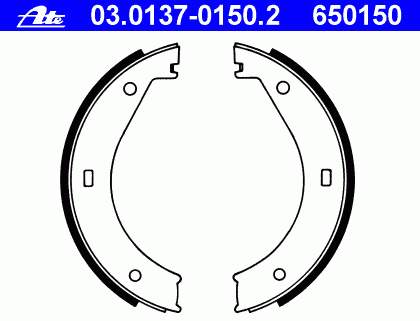 03.0137-0150.2 ATE sapatas do freio de estacionamento