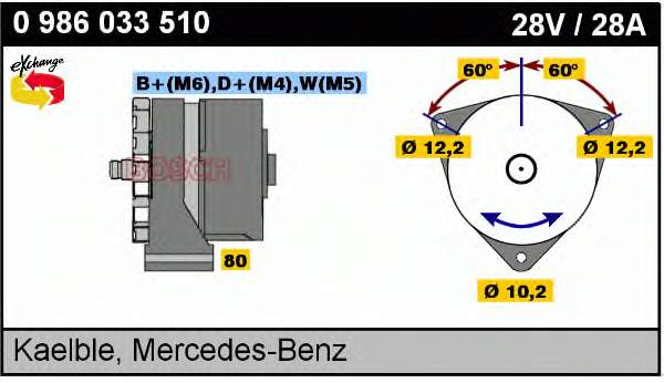 0986033510 Bosch gerador