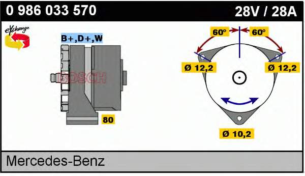 0986033570 Bosch gerador