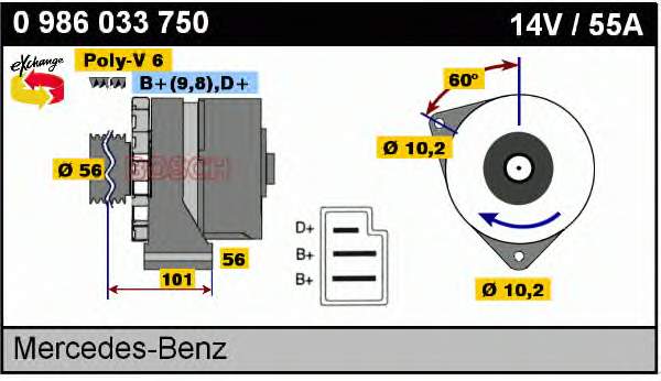 0986033750 Bosch gerador