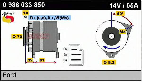 0986033850 Bosch gerador