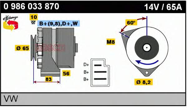 0986033870 Bosch gerador