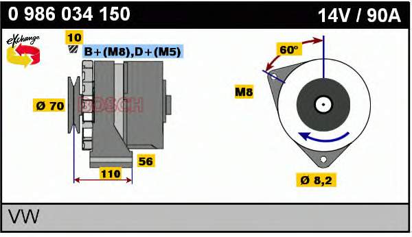 0986034150 Bosch gerador