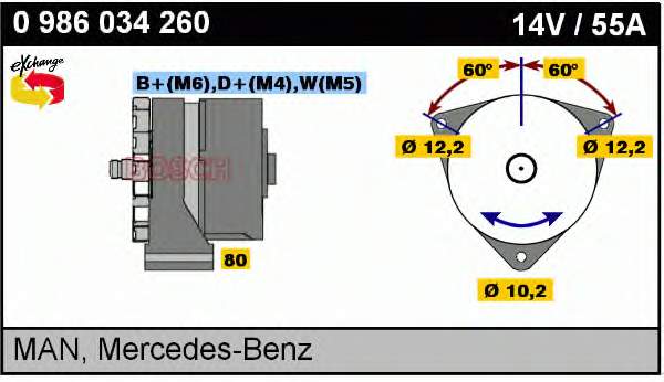 0986034260 Bosch gerador