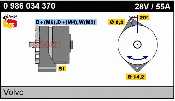 0986034370 Bosch gerador