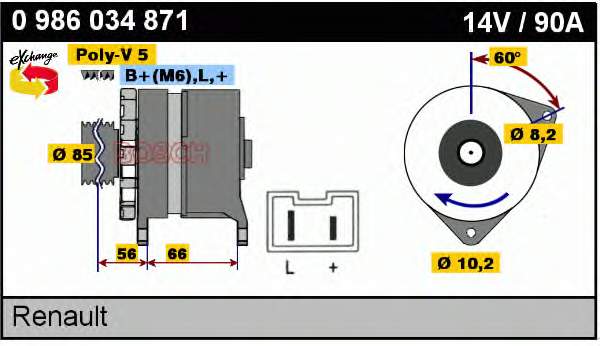 7700780773 Renault (RVI) gerador