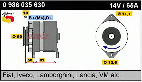 0120489130 Fiat/Alfa/Lancia gerador