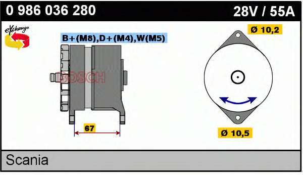 0986036280 Bosch gerador