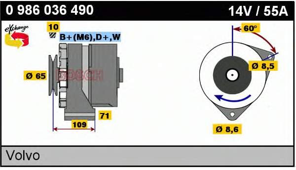 1362684 Volvo gerador