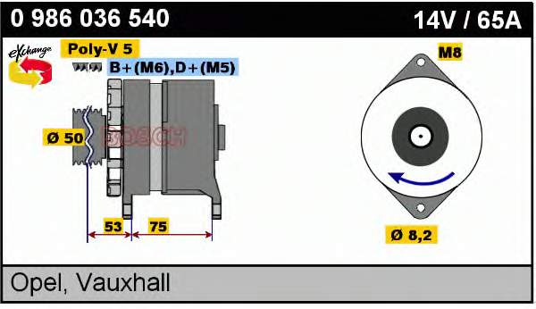 0986036540 Bosch gerador