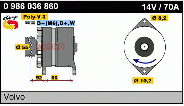 0986036860 Bosch gerador