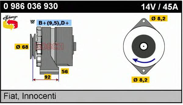 7541775 Fiat/Alfa/Lancia gerador