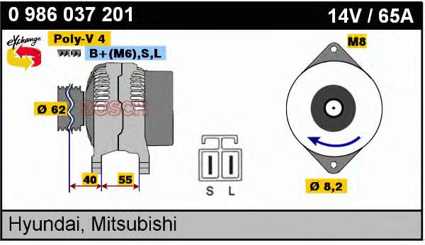 MD102085 Mitsubishi gerador