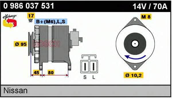 LR170414C Hitachi gerador