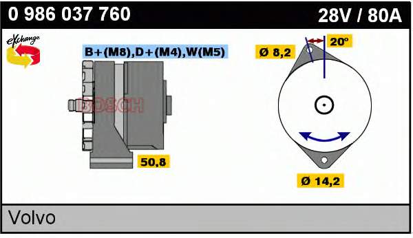 Gerador 0986037760 Bosch