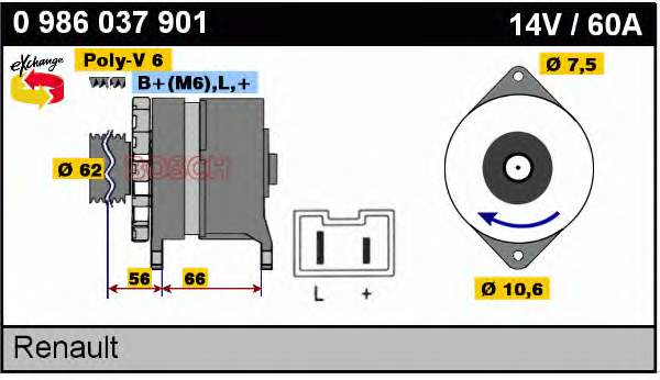 0986037901 Bosch gerador