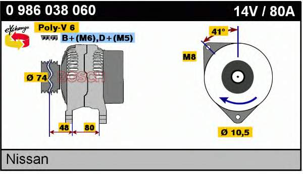 0986038060 Bosch gerador