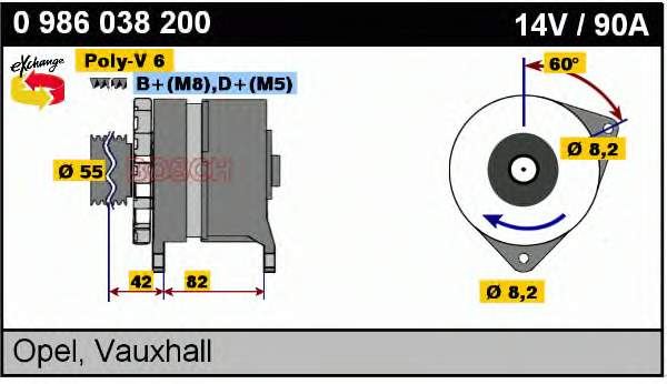 0986038200 Bosch gerador