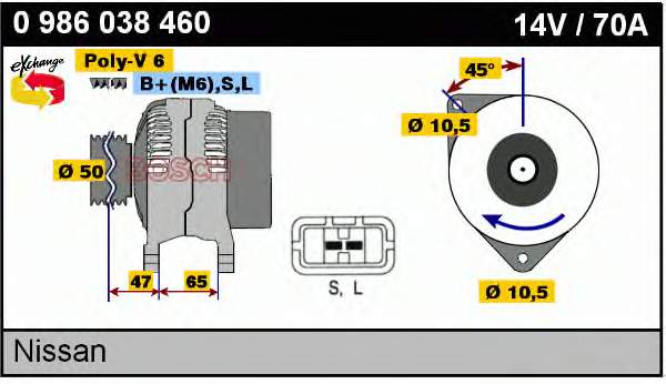 0986038460 Bosch gerador