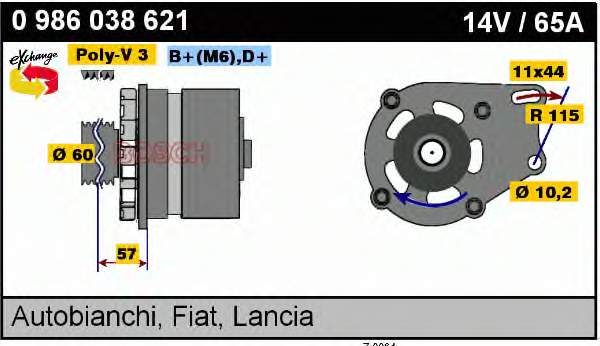46528046 Fiat/Alfa/Lancia gerador
