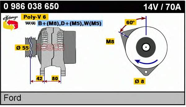 0986038650 Bosch gerador