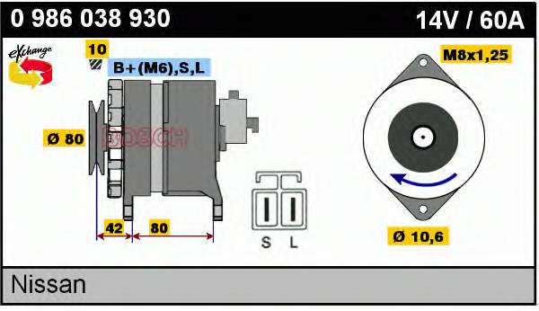 LR150428 Hitachi gerador