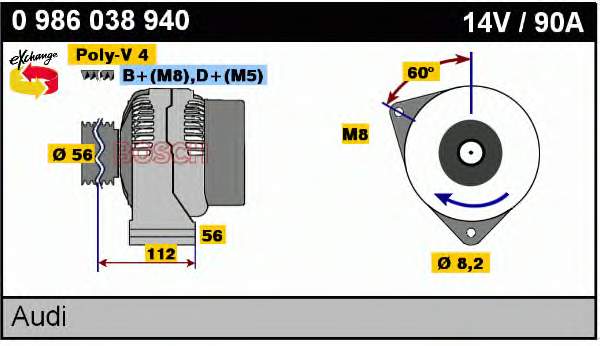 0986038940 Bosch gerador