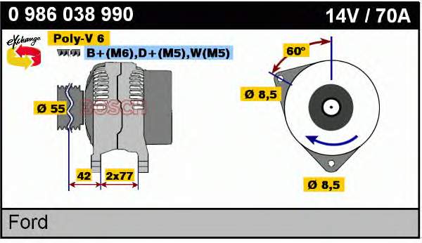 0986038990 Bosch gerador