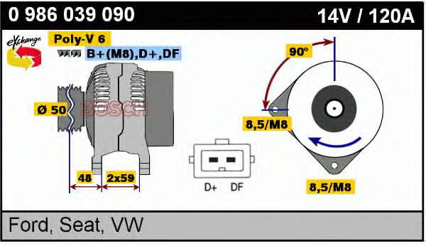 0986039090 Bosch gerador