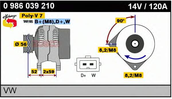 0986039210 Bosch gerador