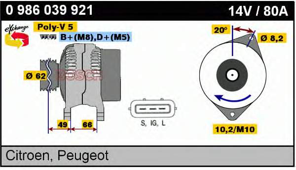 ja976 REMA-PARTS gerador