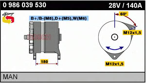 0986039530 Bosch gerador