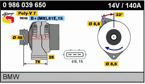 0986039650 Bosch gerador