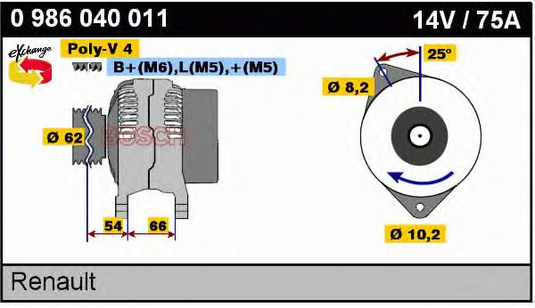 7700860977 Renault (RVI) gerador