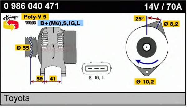 0986040471 Bosch gerador