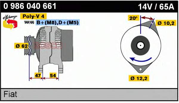 7781077 Fiat/Alfa/Lancia gerador