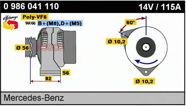 0986041110 Bosch gerador