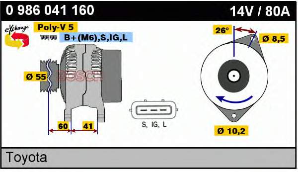 0986041160 Bosch gerador