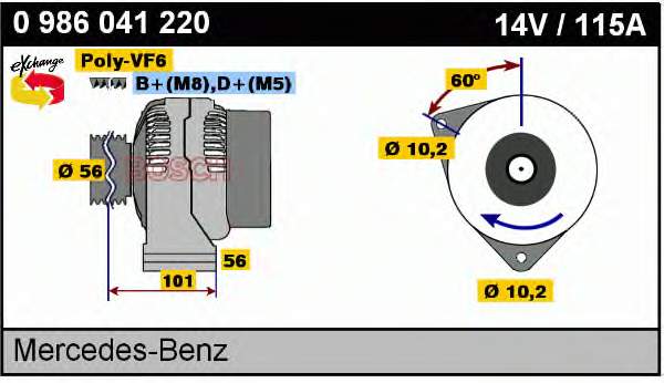 0986041220 Bosch gerador