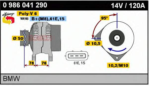 0986041290 Bosch gerador