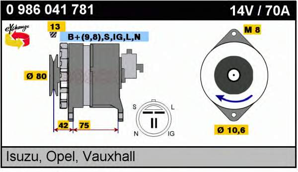 0986041781 Bosch gerador