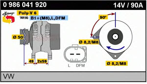 0 986 041 920 Bosch gerador