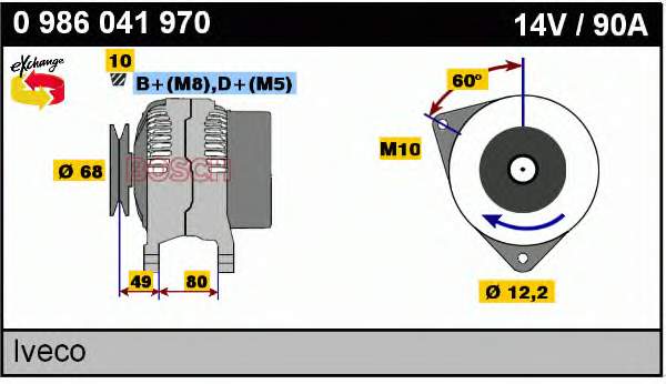 0986041970 Bosch gerador